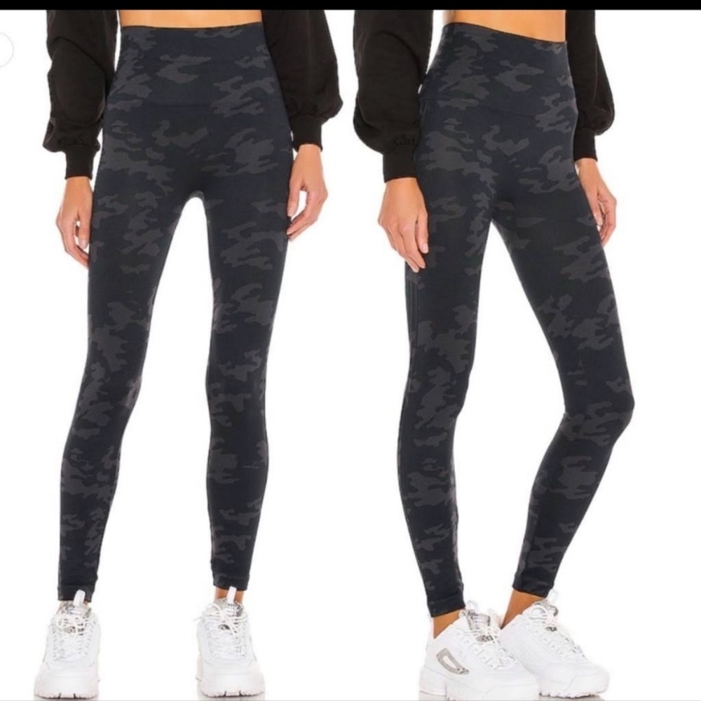 SPANX Black Camo High-Waist Leggings
